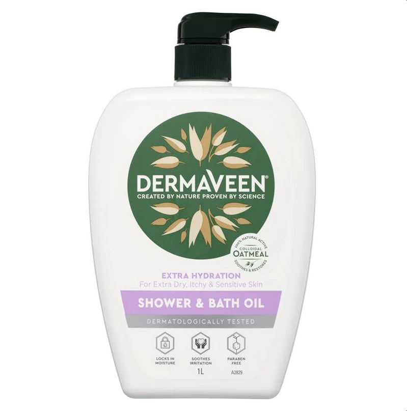 DermaVeen Extra Hydration Shower & Bath Oil 1L