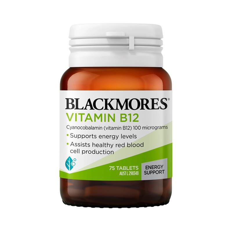 Blackmores Vitamin B12 (Cyanocobalamin) 100mcg 75 Viên