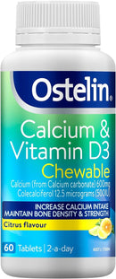 Ostelin Calcium & Vitamin D3 60 Chewable