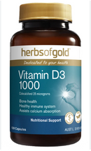 Herbs of Gold Vitamin D3 1000 240  Capsules