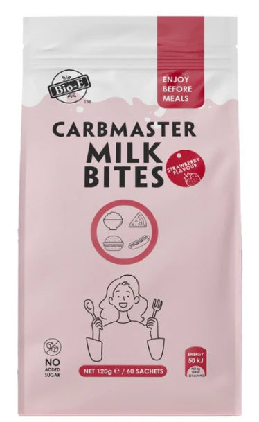 生物E CarbMaster牛奶咬草莓天然味60袋120克（有效期至10/24）