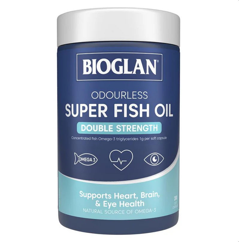 Bioglan Odourless Super Fish Oil Double Strength 200 Capsules