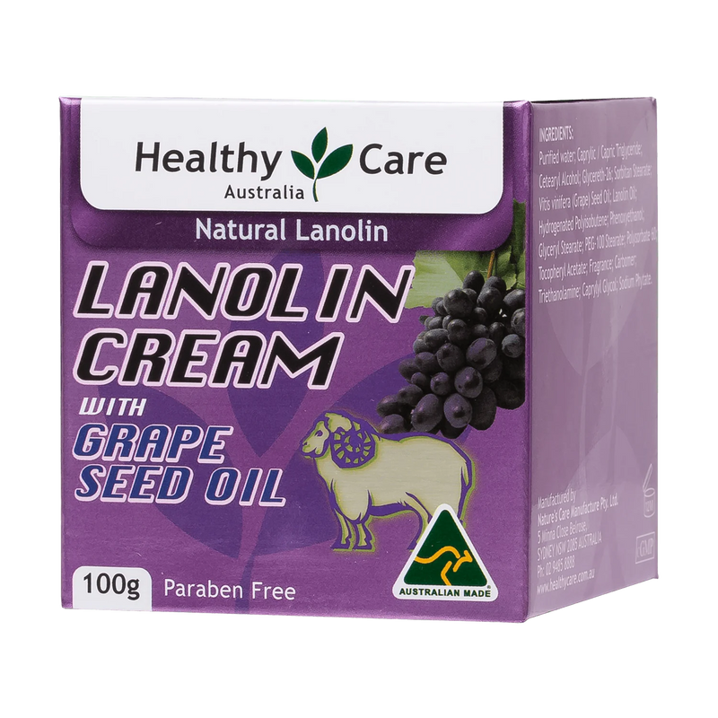 Healthy Care Lanolin Cream With Grape Seed Oil 100g