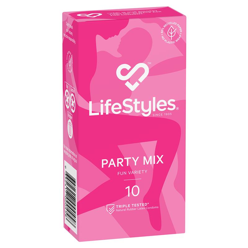 Bộ 10 Bao Cao Su LifeStyles Party Mix