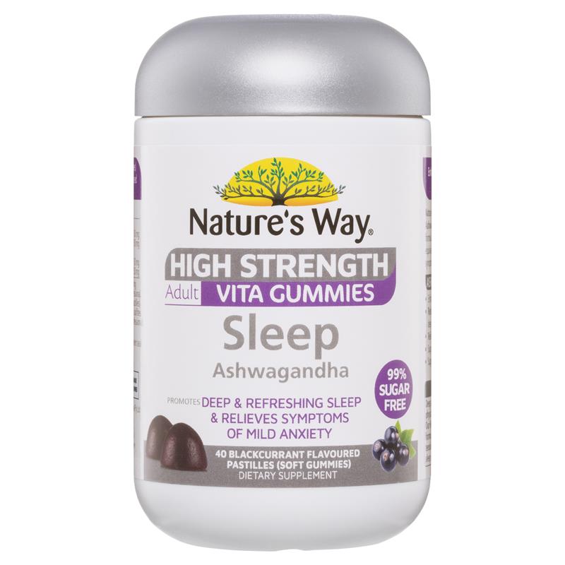 ên uống Nature's Way Adult Vita Gummies Sugar Free High Strength Sleep 40 viên