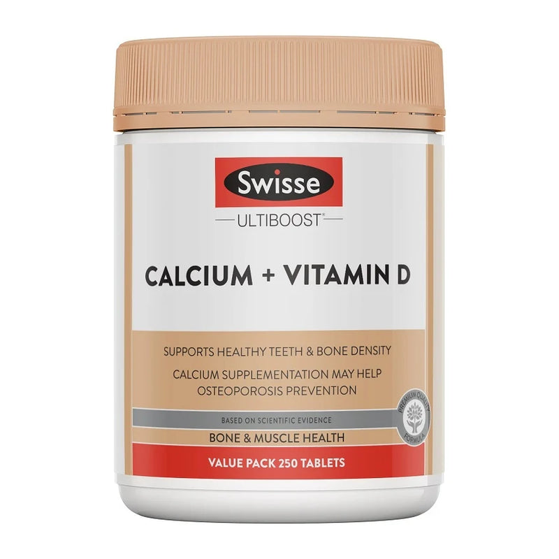 Swisse Ultiboost Calcium + Vitamin D 250 Tablets