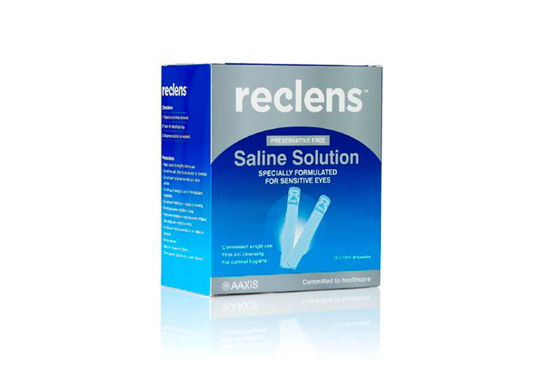 Reclens Saline Solution Peservative Free 15 x 15ml Ampoules