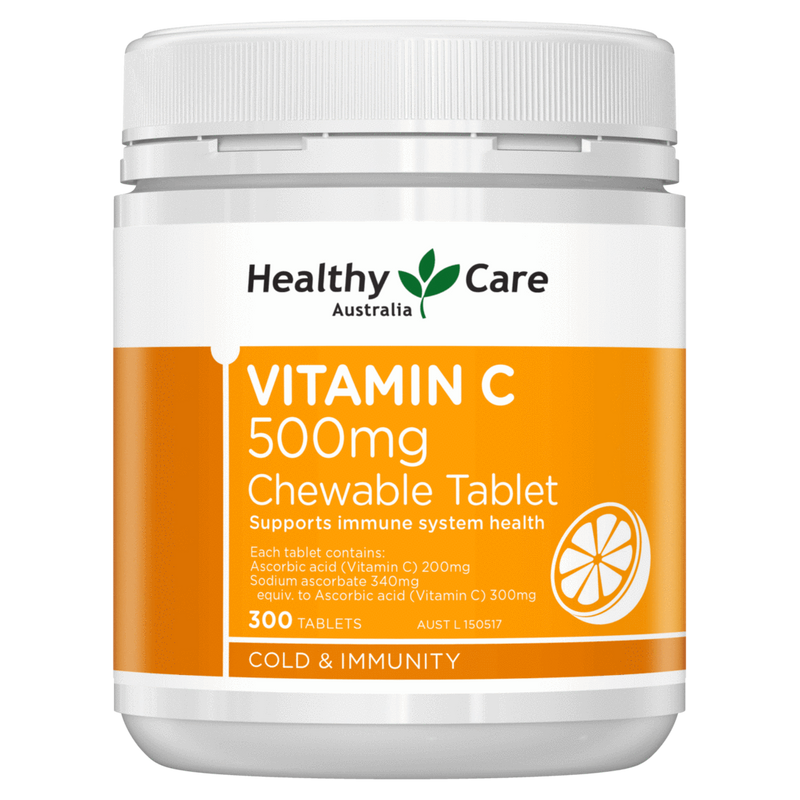 Healthy Care Vitamin C 500mg Chewable Tablet 300 Tablets